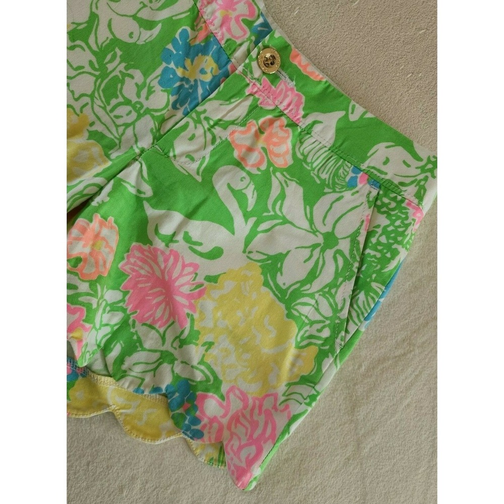 Lilly Pulitzer The Buttercup Scalloped Shorts Womens Size 00 - Picture 3 of 7
